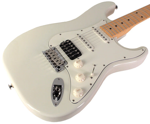 Suhr Classic S HSS Guitar, Olympic White, Maple - Humbucker Music