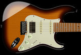 Suhr Select Classic S HSS Guitar, Roasted Neck, Maple, 3 Tone Burst, Aged Green - Humbucker Music