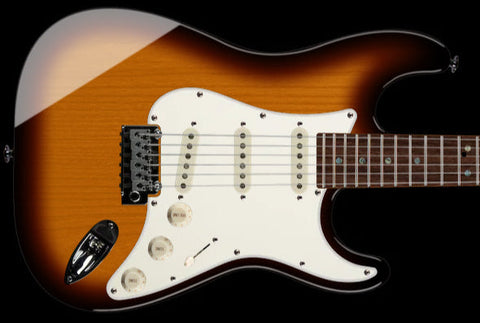 Suhr Select Classic S Guitar, Roasted Neck, 3 Tone Burst, Parchment - Humbucker Music