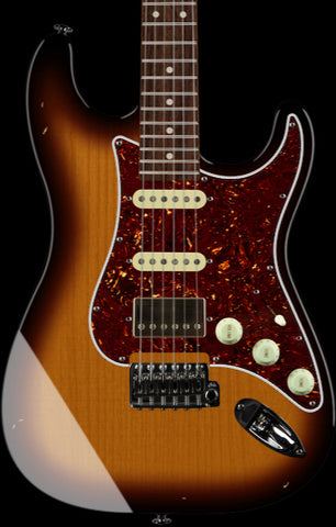 Suhr Select Classic S Antique HSS Guitar, Roasted Neck, 3-Tone Sunburst, Tortoise Shell - Humbucker Music