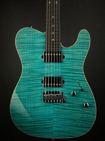 Suhr Select Modern T Mahogany Guitar, Bahama Blue - Humbucker Music
