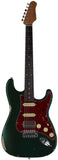 Suhr Select Classic S Antique HSS Guitar, Roasted Neck, Dark Forest Green, Tortoise Shell - Humbucker Music