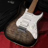 Suhr Standard Plus Guitar, Trans Charcoal Burst, Roasted Maple - Humbucker Music
