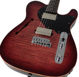 Suhr Select Alt T Guitar, Faded Trans Wine Red Burst, Black PG - Humbucker Music