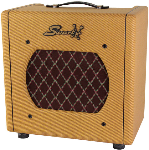 Swart STR-Tremolo 1x12 Combo Amp, Lacquered Tweed, Diamond Grille - Humbucker Music