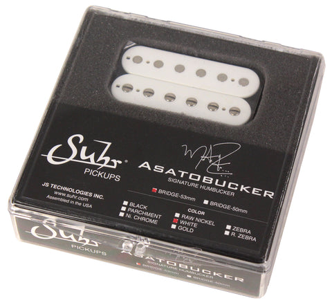 Suhr Asatobucker Humbucker Pickup, Bridge, White, 53mm - Humbucker Music