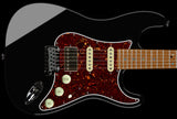 Suhr Select Classic S HSS Guitar, Roasted Neck, Maple, Black, Tortoise Shell - Humbucker Music