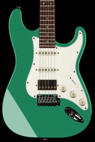 Suhr Select Classic S HSS Guitar, Roasted Neck, Cactus Green Metallic - Humbucker Music