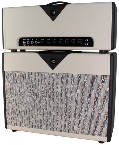 Divided By 13 BW 1969 Head, 2x12 Cab, Ivory, Black V - Humbucker Music