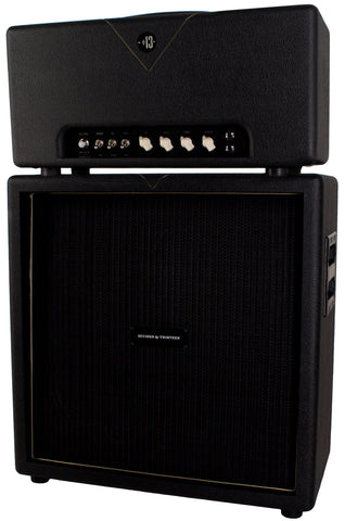 Divided By 13 CCC 9/15 Head, 2x12 Diagonal Speaker Cab, Black, Black V - Humbucker Music