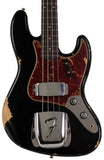 Fender Custom Shop 1962 Jazz Bass, Relic, Aged Black - Humbucker Music