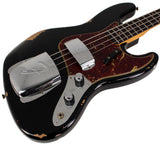 Fender Custom Shop 1962 Jazz Bass, Relic, Aged Black - Humbucker Music