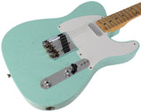 Fender Custom Shop 1958 Top Load Telecaster, Journeyman Relic, Faded Surf Green - Humbucker Music