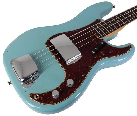Fender Custom Shop 1963 Precision Bass, Journeyman Relic, Aged Daphne Blue