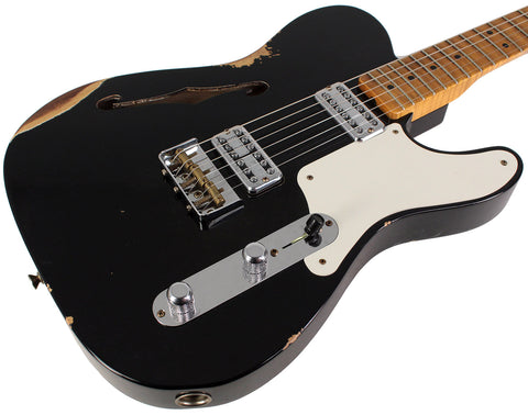 Fender Custom Shop Limited Caballo Tono Ligero Tele, Relic, Aged Black - Humbucker Music