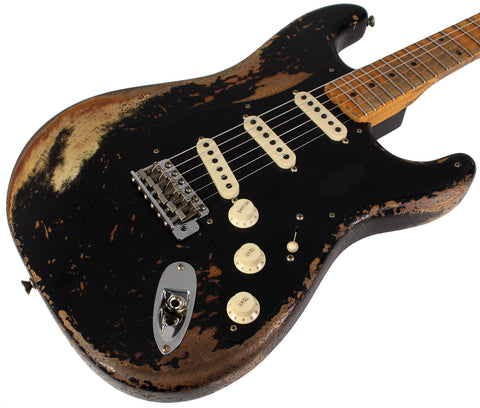 Fender Custom Shop Limited Poblano Strat, Super Heavy Relic, Aged Black