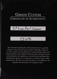 Gibson Custom Shop 1957 Les Paul Custom Reissue Guitar, VOS, Ebony Black - Humbucker Music