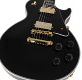 Gibson Custom Shop Les Paul Custom Guitar, Gloss, Ebony Black - Humbucker Music