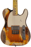 Nash E1HB Guitar, 2-Tone Burst, Extra Heavy Aging