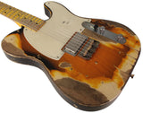 Nash E1HB Guitar, 2-Tone Burst, Extra Heavy Aging