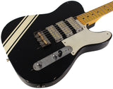 Nash GF-3 Gold Foil Guitar, Black, Competition Stripes, Light Aging - Humbucker Music