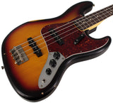 Nash JB63 Bass Guitar, 3-Tone Sunburst, Tortoise Shell, Light Aging