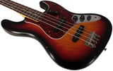 Nash JB63 Bass Guitar, 3-Tone Sunburst, Tortoise Shell, Light Aging