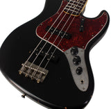 Nash JB63 Bass Guitar, Black, Tortoise Shell, Light Aging
