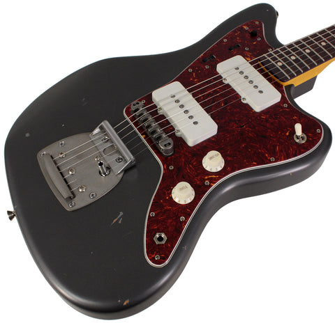 Nash JM63 Jazzmaster Guitar, Charcoal Frost Metallic, Light Aging