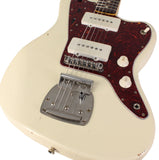 Nash JM63 Jazzmaster Guitar, Olympic White, Light Aging