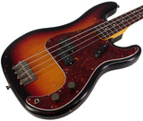 Nash PB63 Bass Guitar, 3-Tone Sunburst, Light Aging, Tortoise Shell