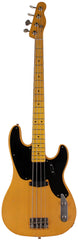 Nash PB52 Bass Guitar, Butterscotch Blonde, Light Aging
