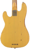 Nash PB52 Bass Guitar, Butterscotch Blonde, Reverse Headstock, JB Pickups, Stacked Knobs