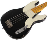 Nash PB55 Bass Guitar, Alder, Black, Light Aging