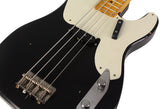 Nash PB55 Bass Guitar, Alder, Black, Light Aging