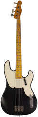 Nash PB55 Bass Guitar, Ash, Black, Light Aging