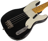 Nash PB55 Bass Guitar, Ash, Black, Light Aging