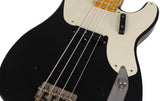 Nash PB55 Bass Guitar, Ash, Black, Light Aging