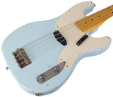 Nash PB55 Bass Guitar, Sonic Blue, Light Aging