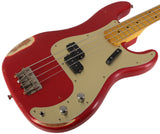 Nash PB57 Bass Guitar, Dakota Red, Matching Headstock, Medium Aging