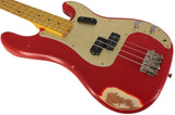 Nash PB57 Bass Guitar, Dakota Red, Matching Headstock, Medium Aging