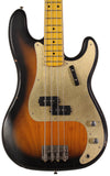 Nash PB57 Bass Guitar, 2-Tone Sunburst, Gold Anodized Pickguard