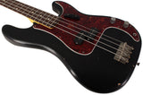 Nash PB63 Bass Guitar, Black, Tortoise Shell, Light Aging