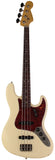 Nash JB63 Bass Guitar, Olympic White, Light Aging