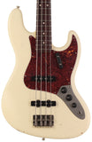 Nash JB63 Bass Guitar, Olympic White, Light Aging