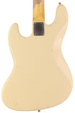 Nash JB63 Bass Guitar, Olympic White, Light Aging