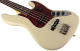 Nash JB63 Bass Guitar, Olympic White, Light Aging