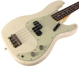 Nash PB63 Bass Guitar, Olympic White, Light Aging