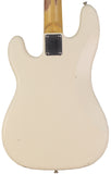 Nash PB63 Bass Guitar, Olympic White, Light Aging - Humbucker Music