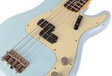 Nash PB63 Bass Guitar, Sonic Blue, Light Aging